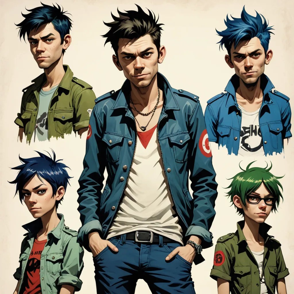 Gorillaz Band by Jamie Hewlett Photo Style