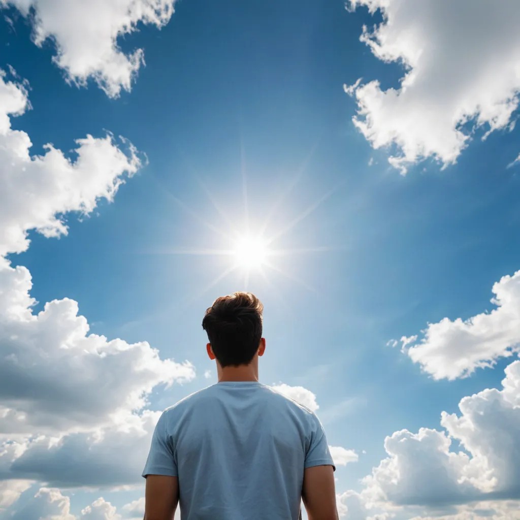 Head Up Toward Sky Photo Style