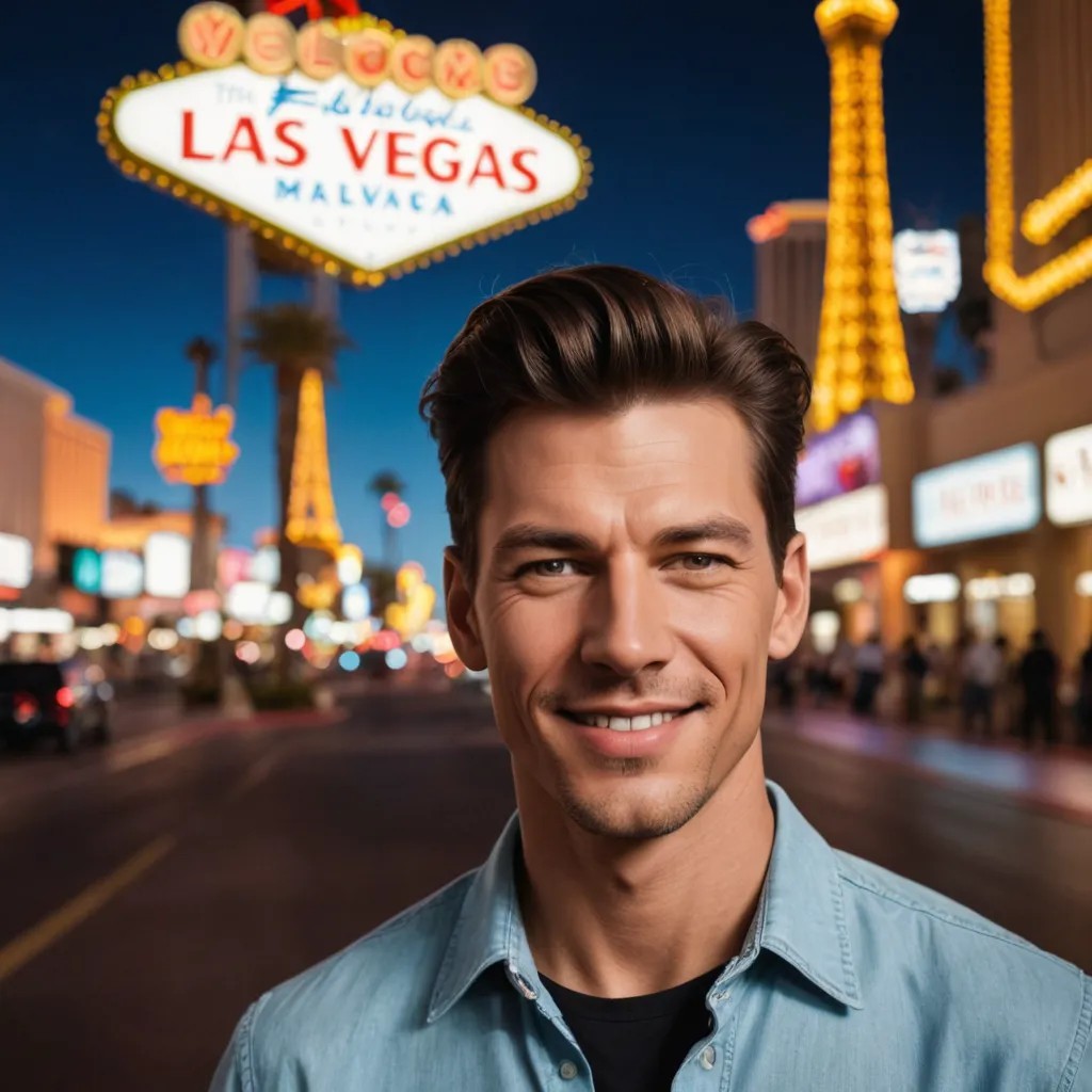 Las Vegas, Man Smiling Photo Style