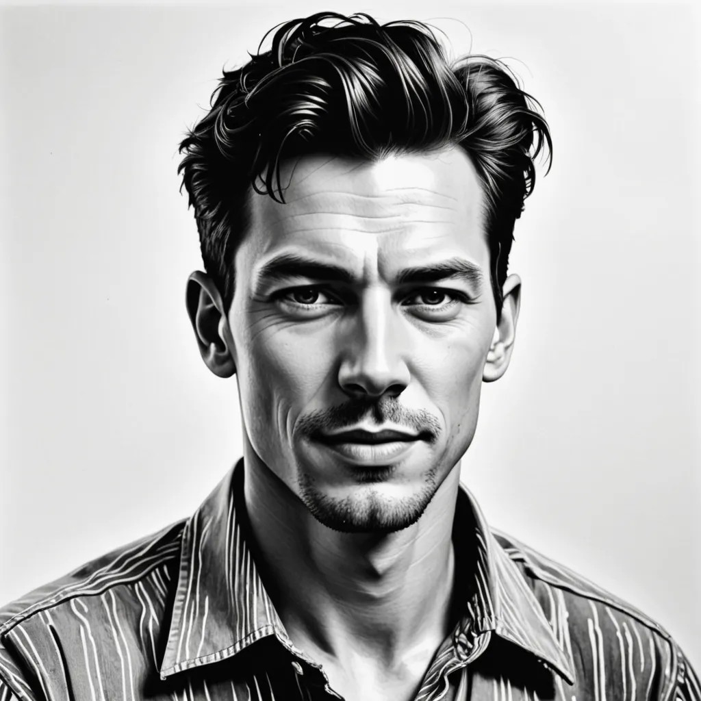 Linocut, Black and White, White Background Photo Style