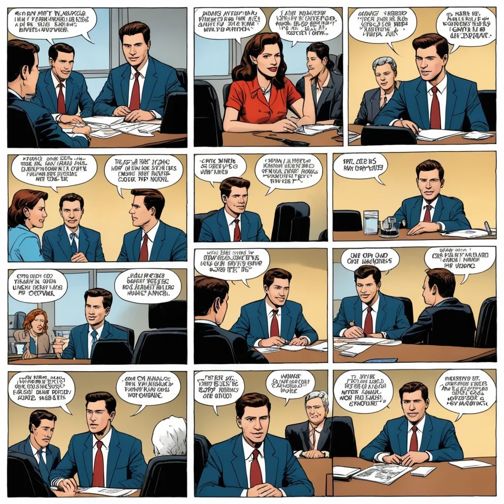 Make Comic Strip About the Committee Photo Style