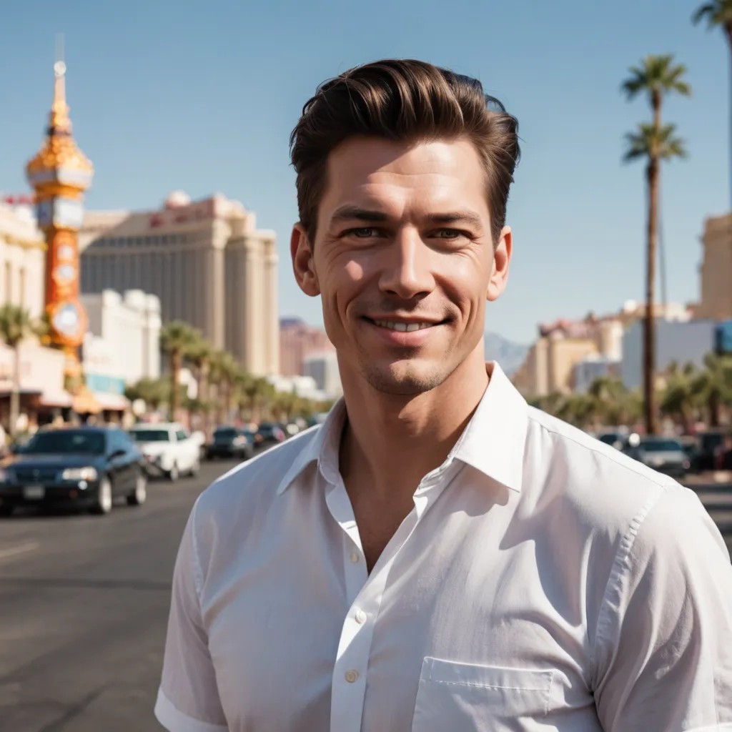 Man, Smiling, Las Vegas Photo Style