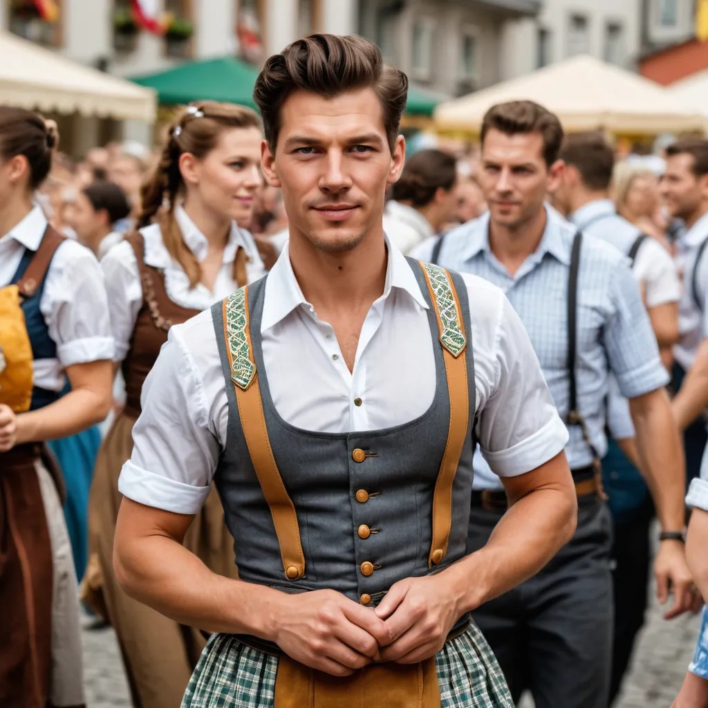 München Oktoberfest, Dirndl, Graue Haarsträhnen Photo Style