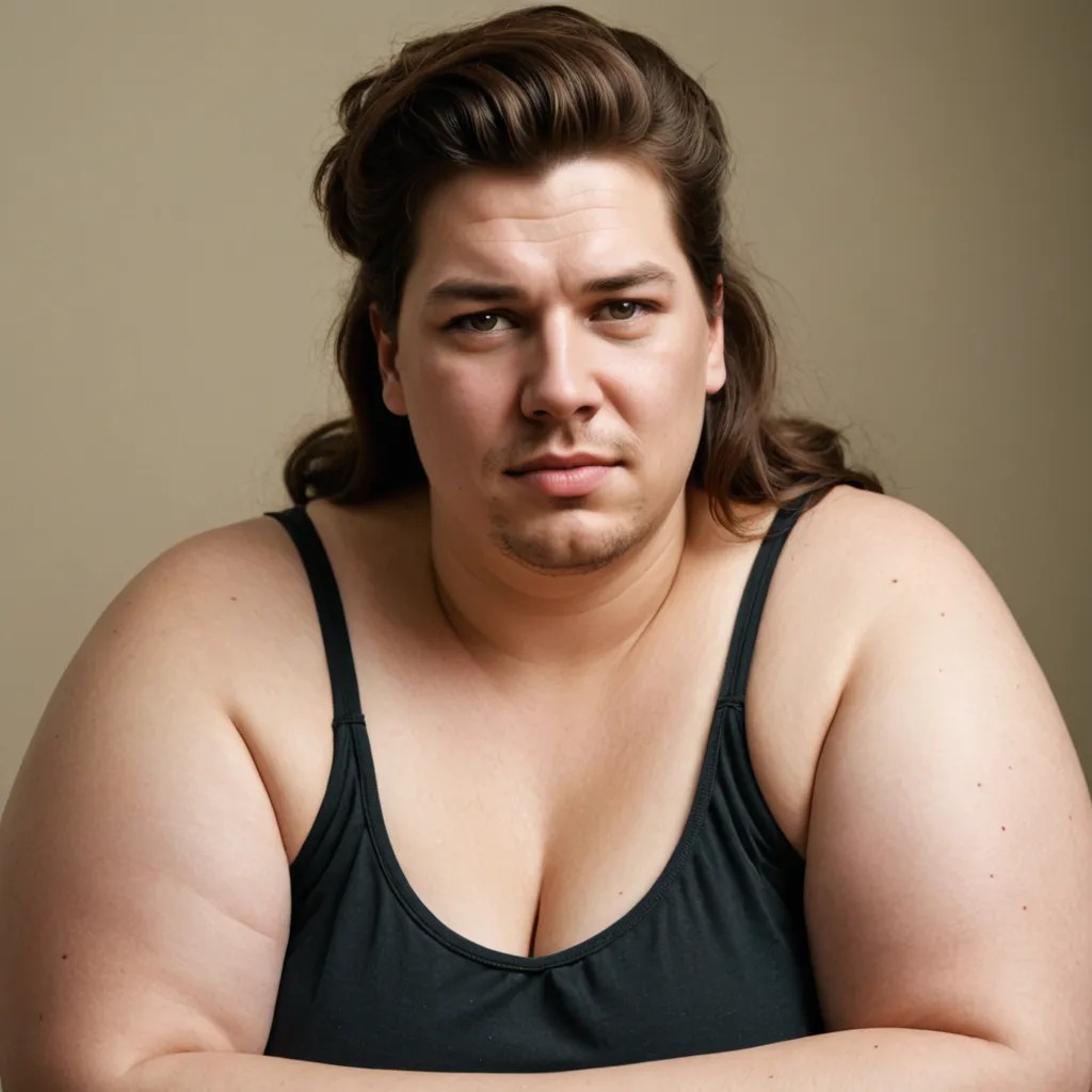 Obese Sad Woman Photo Style