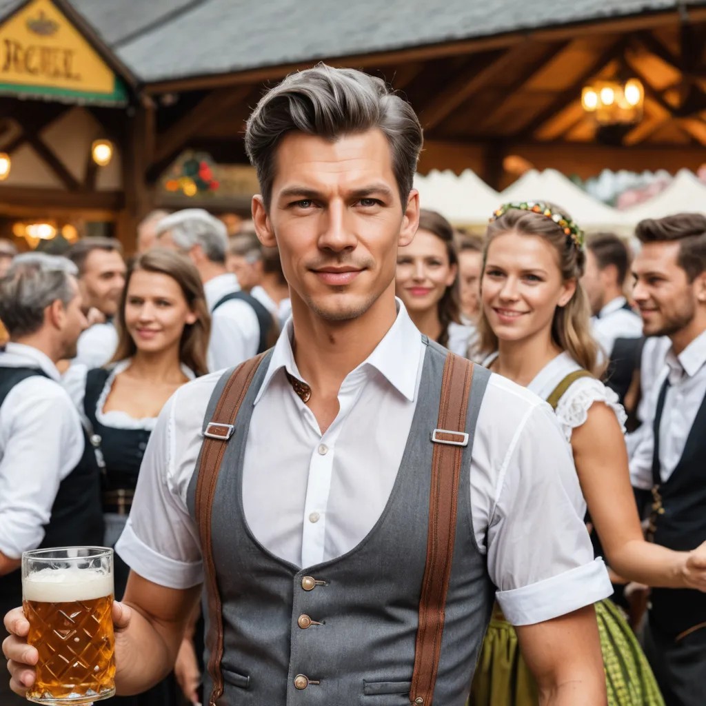 Oktoberfest, Dirndl, Grey Hair Photo Style