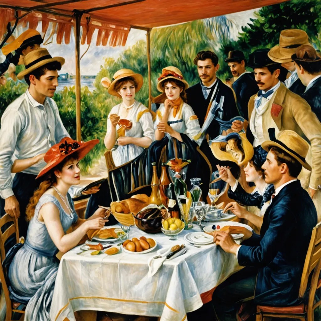 Pierre-Auguste Renoir, Luncheon of the Boating Party, 1880-81 Photo Style
