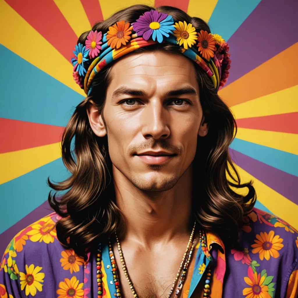 Pop Art Hippie Photo Style