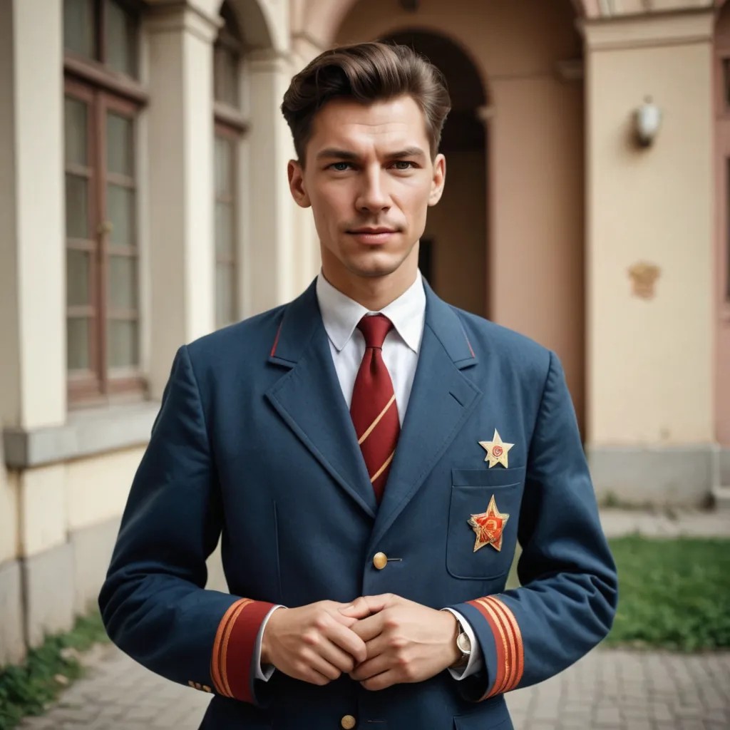 School Uniform of USSR Photo Style