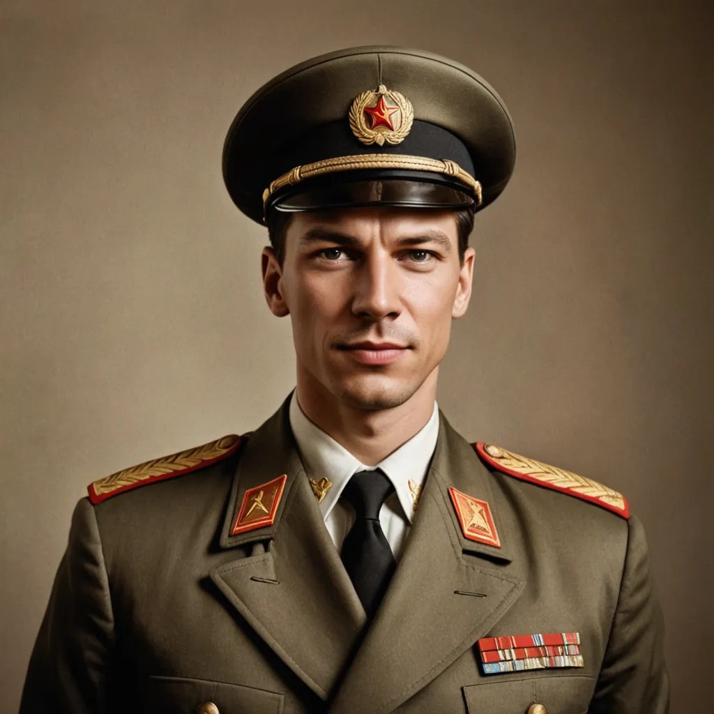 Soviet Officer Photo Style