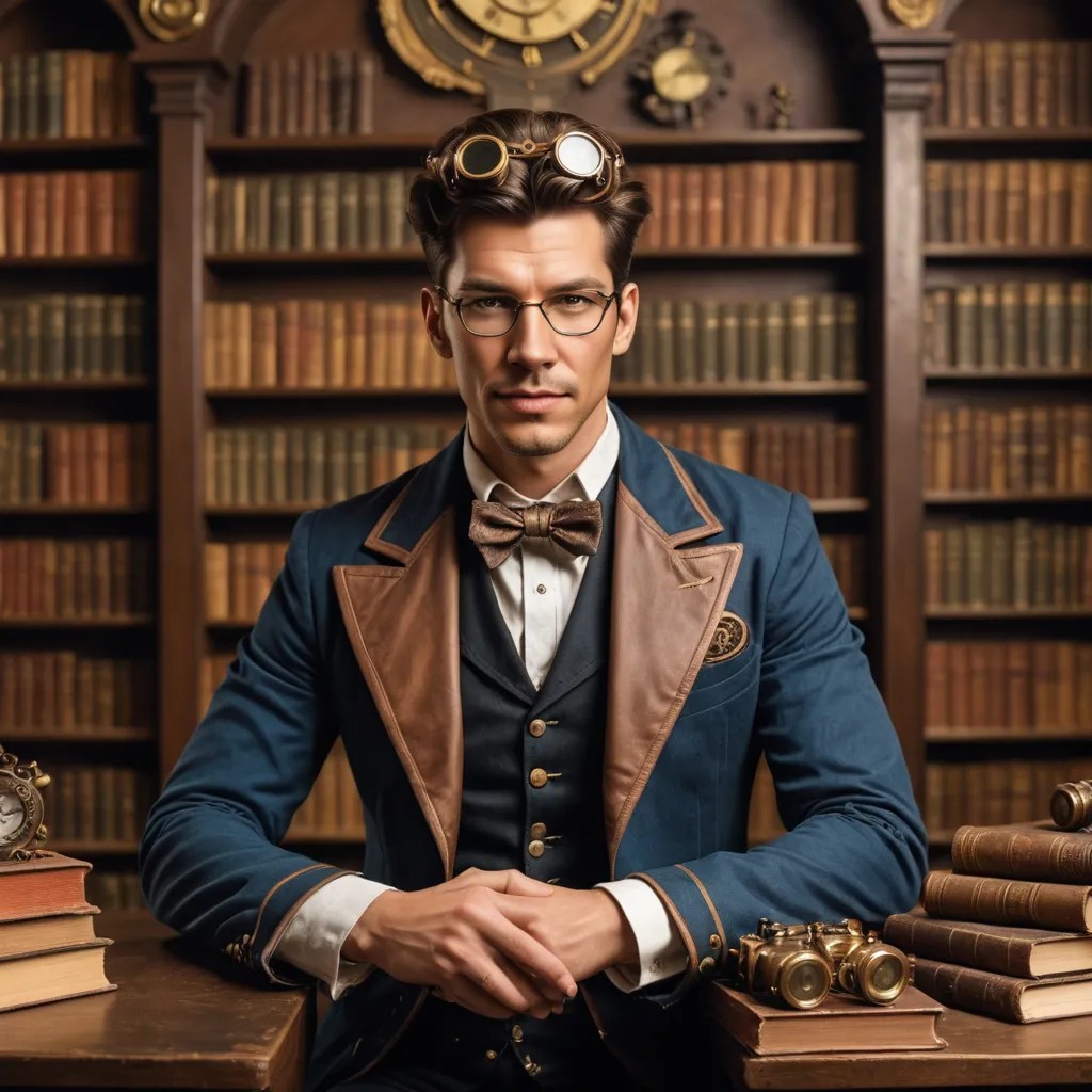 Steampunk Librarian Photo Style