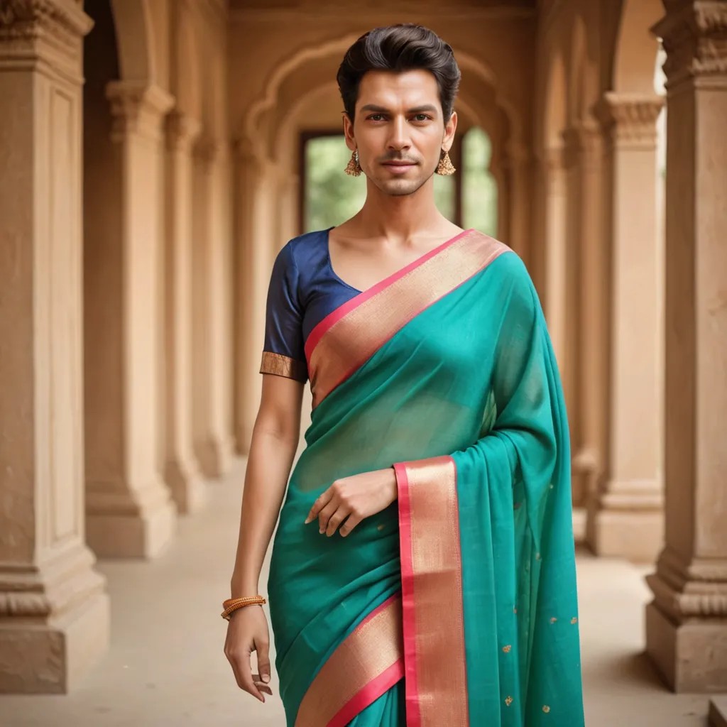 Stylish Saree Photo Style