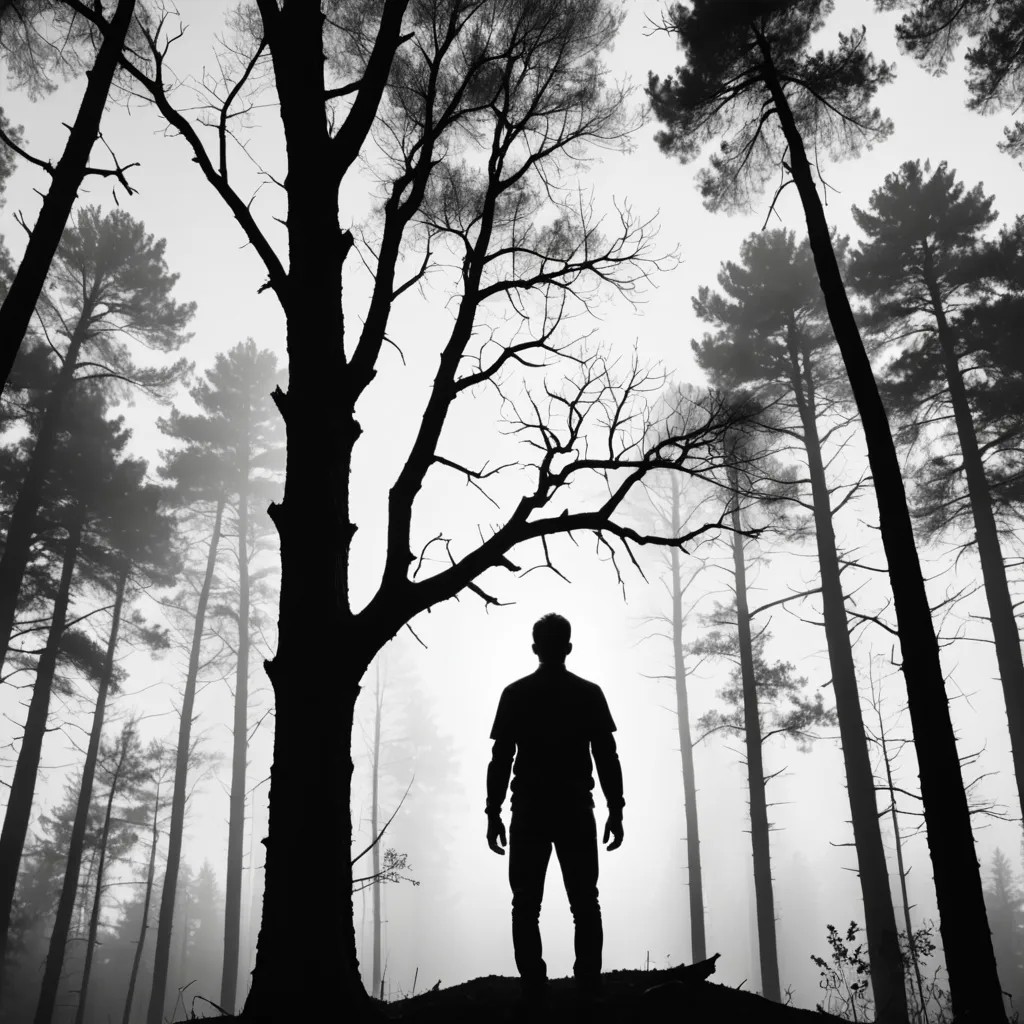 Tree Silhouette Forest Photo Style