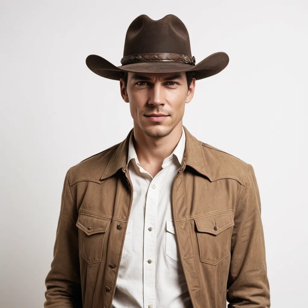 White Background with Western Look Photo Style