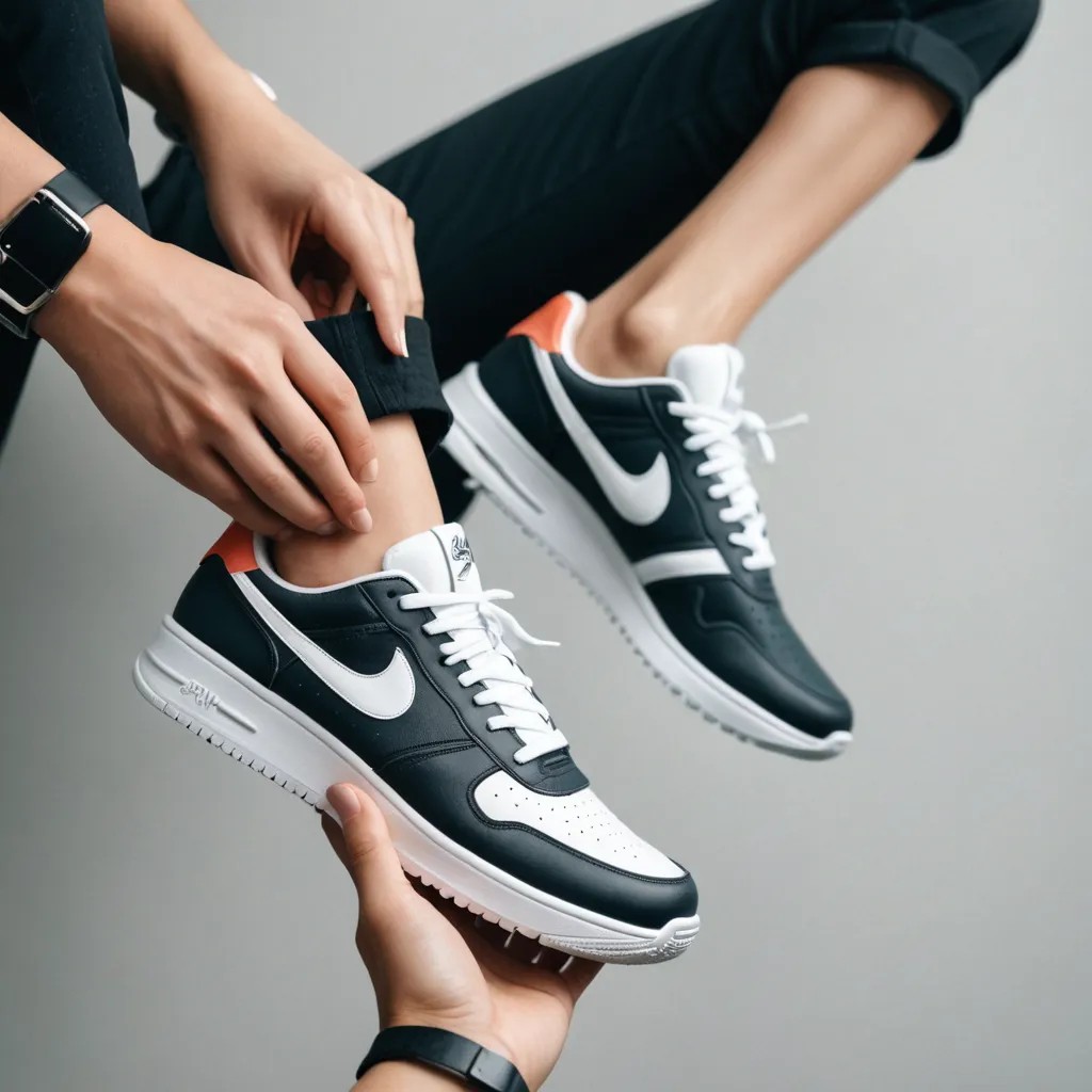 Woman Holding Sneaker Photo Style