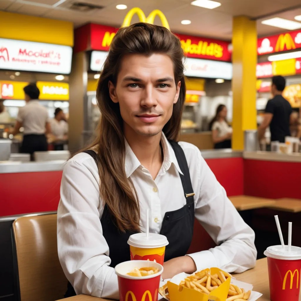 Young Girl at McDonald’s Photo Style