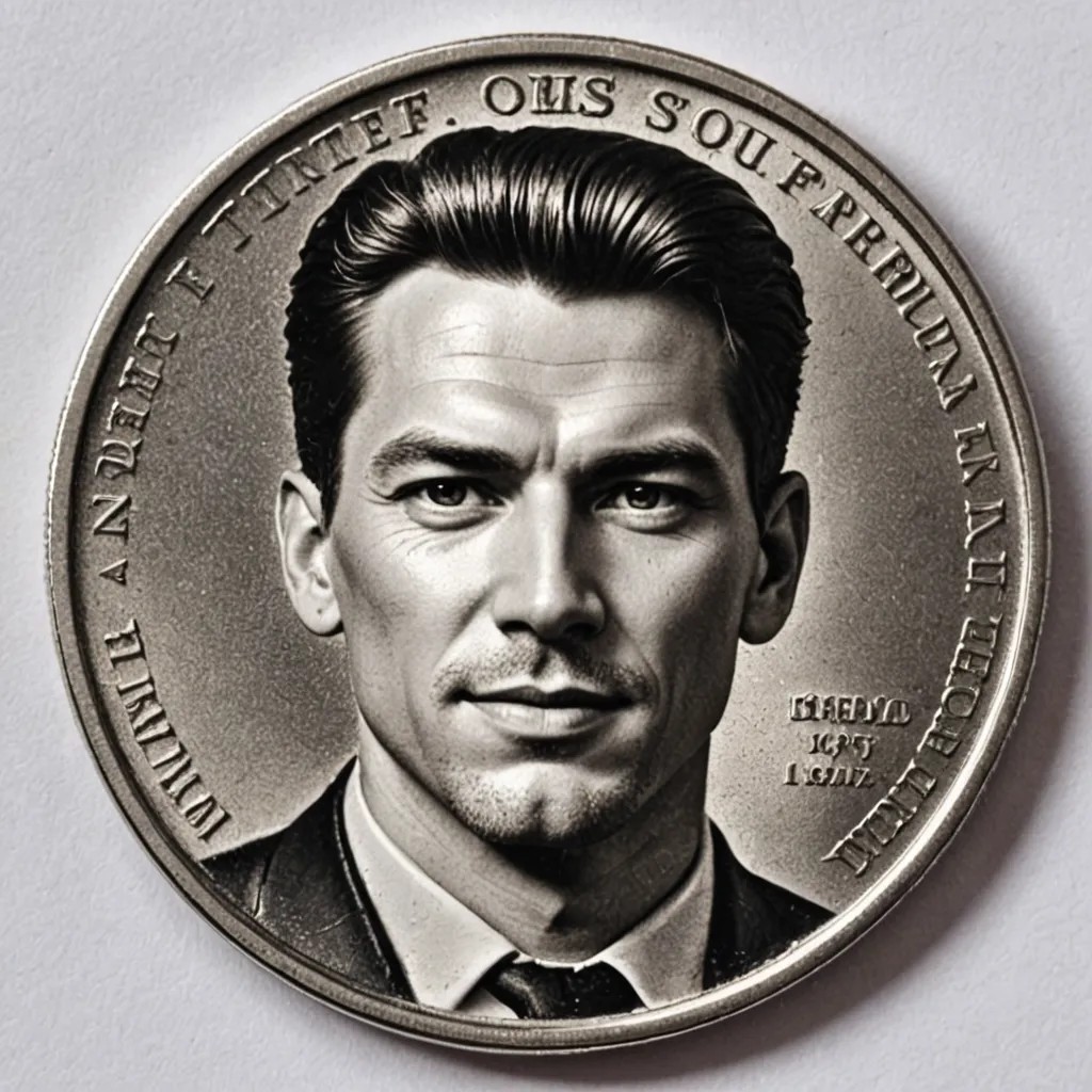 A Die Stamped Coin Face Photo Style