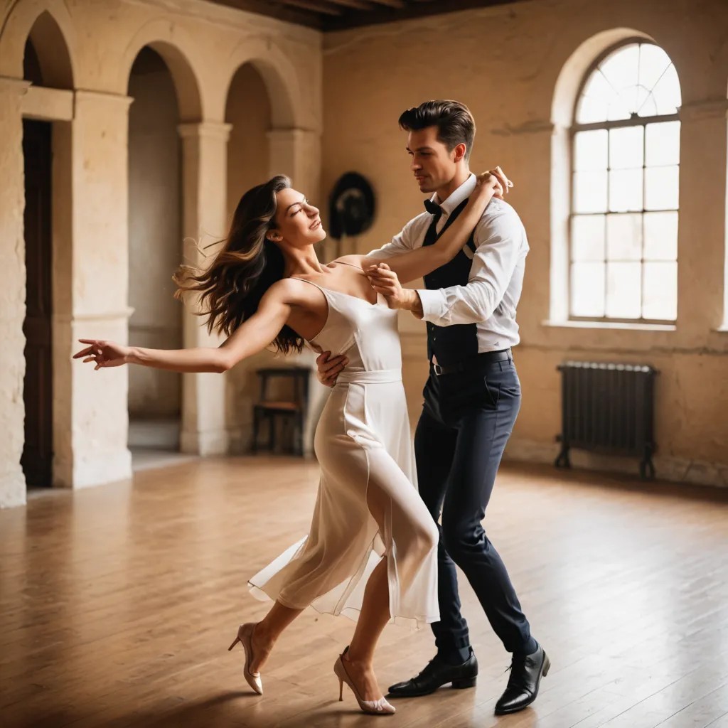 Beautiful Woman Dancing Slow With Handsome Man Photo Style