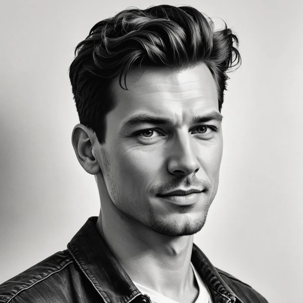 Black and White Drawing of My Profile Photo Style