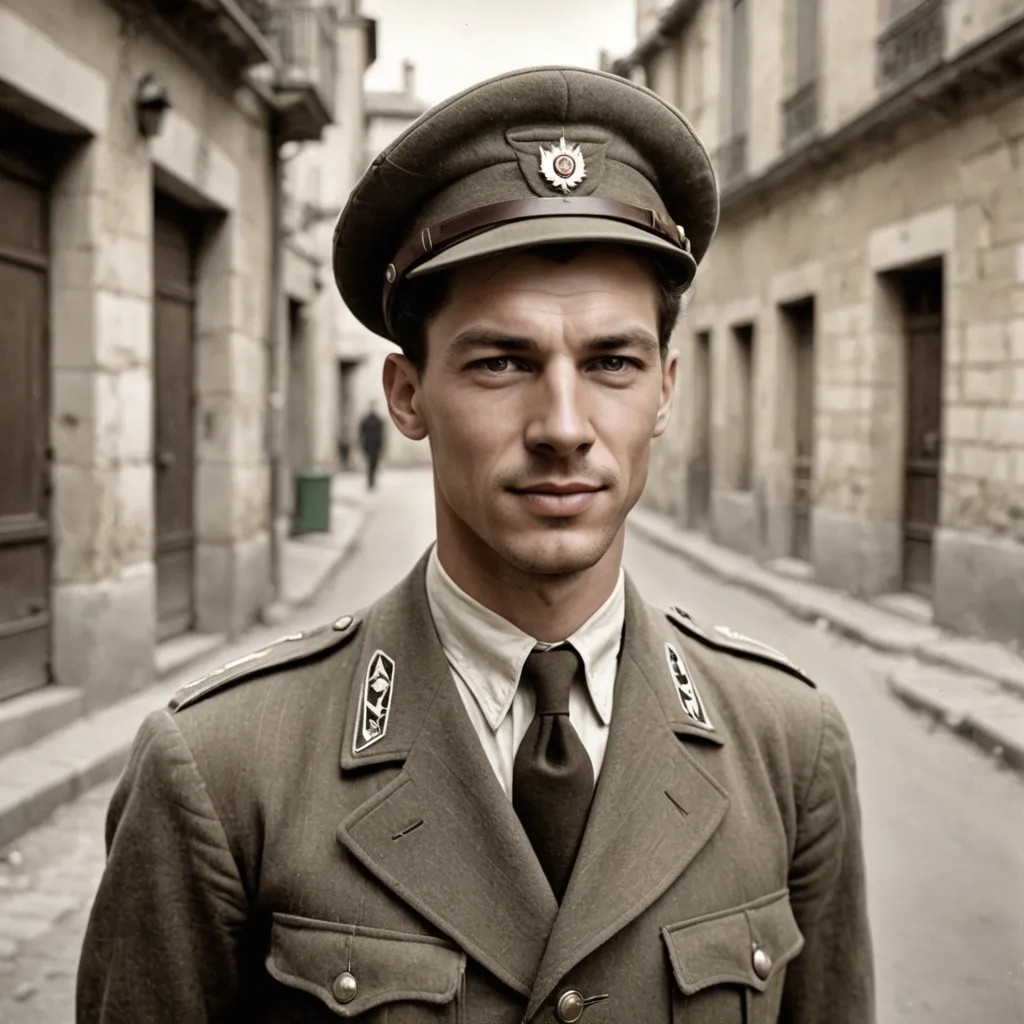 French Nationality 1945 Photo Style