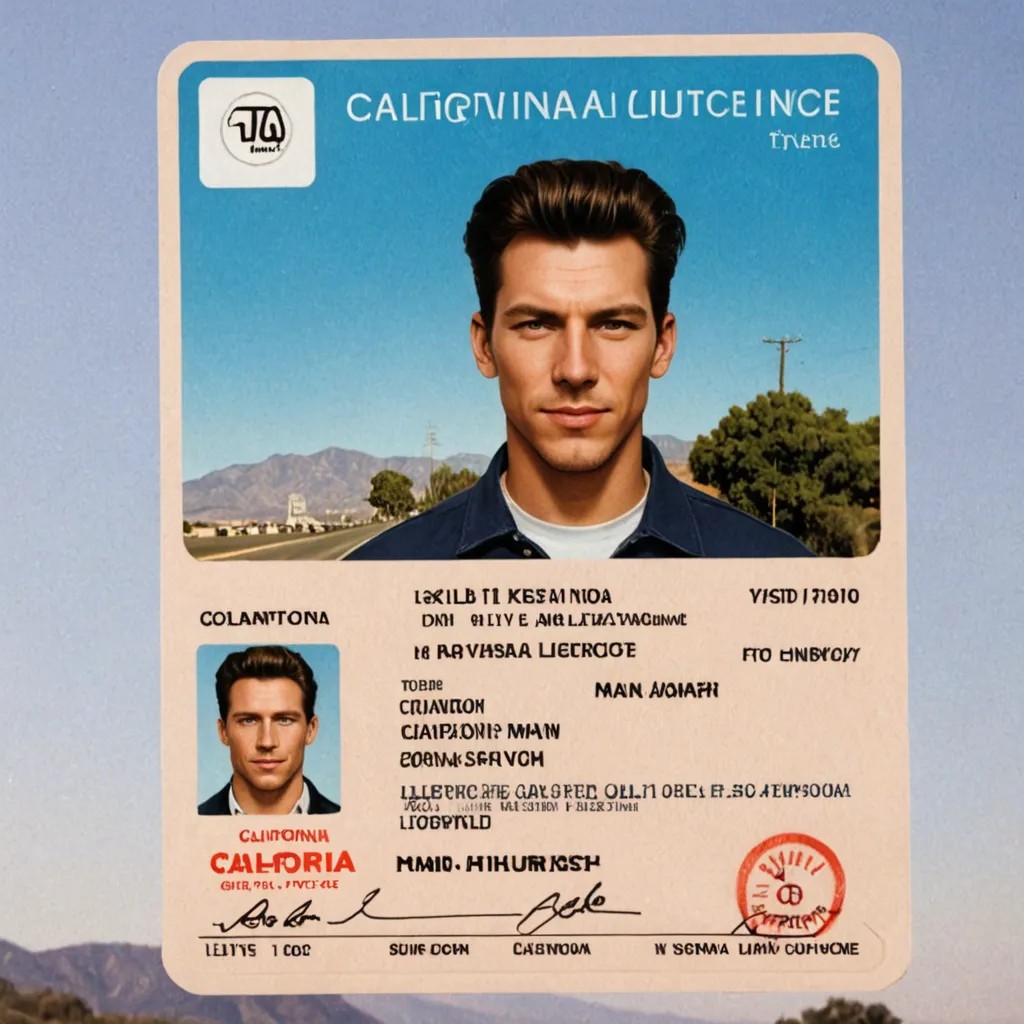 I Want a Driving Licence for California Photo Style