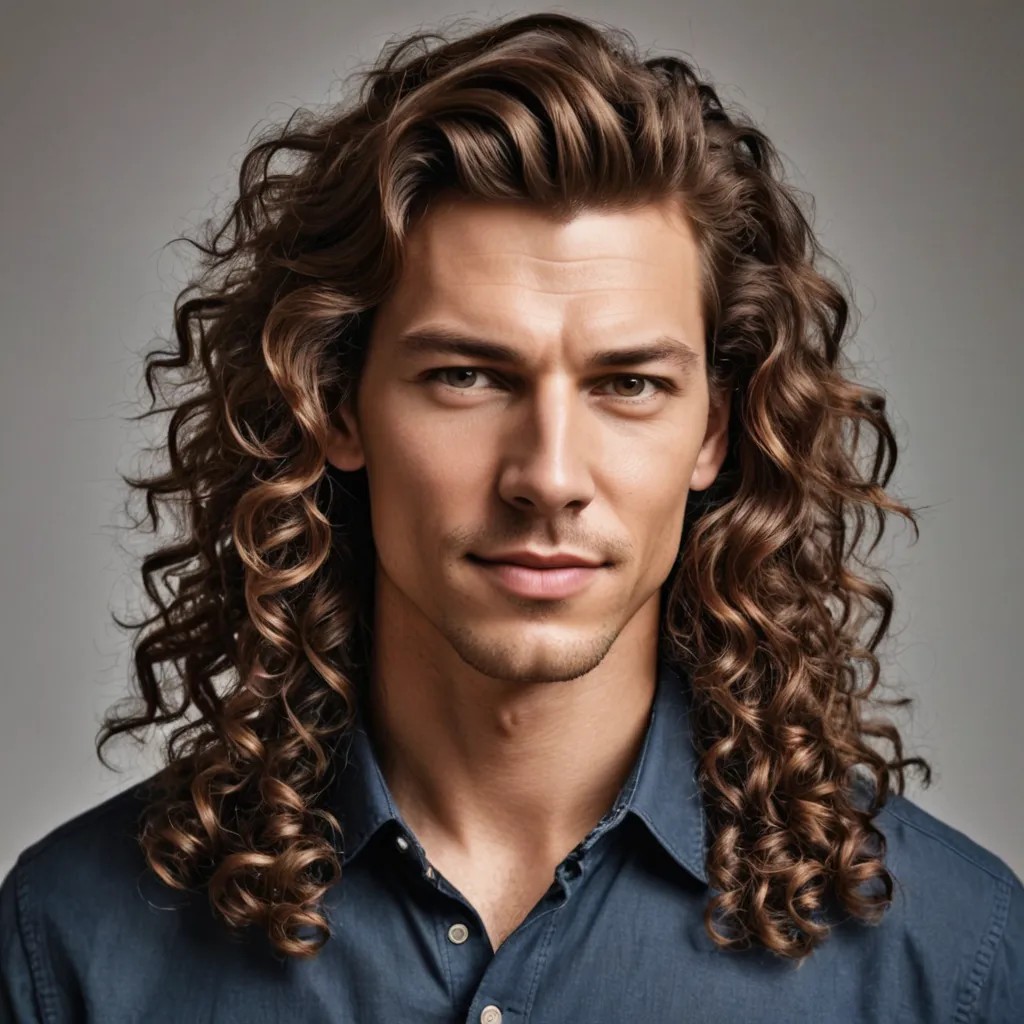 Long Brown Curly Hair Photo Style