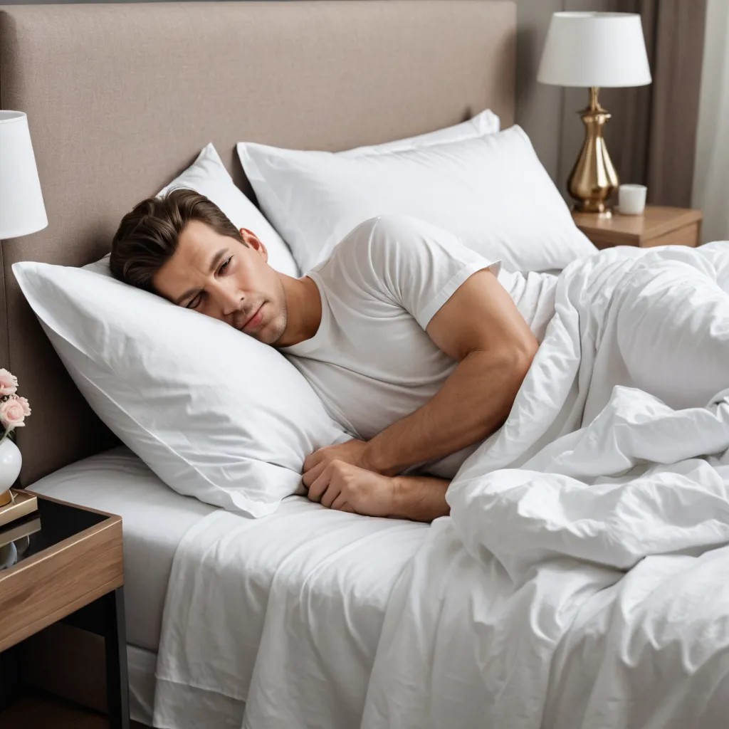 Man Sleeping in Bed Photo Style