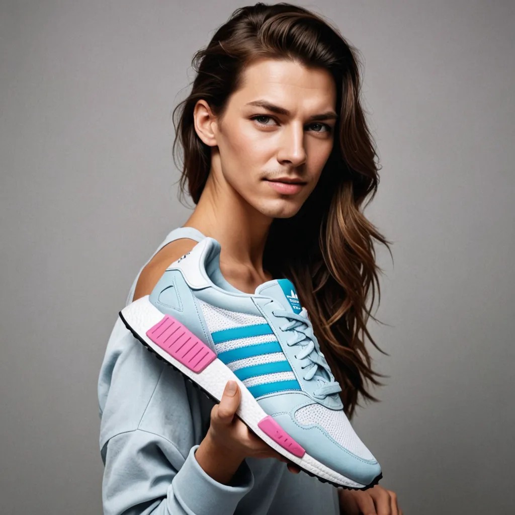 Merge the Girls Face with a Adidas Shoe Photo Style