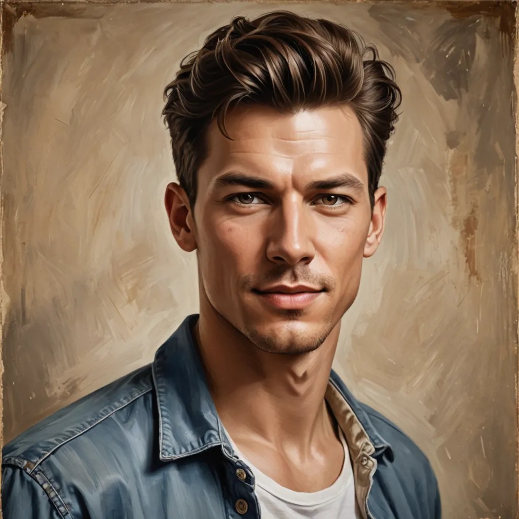 Painted Portrait to Photograph Photo Style