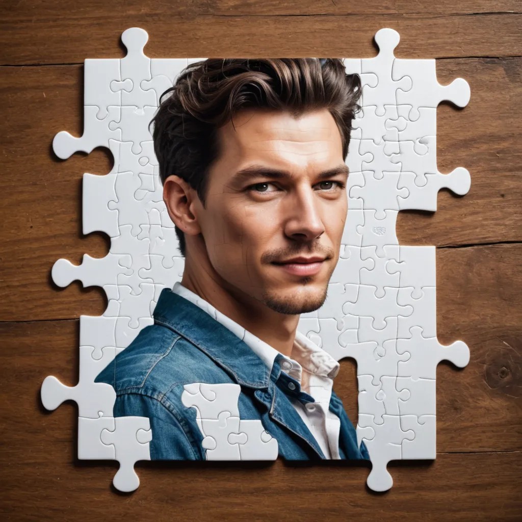 Puzzle Piece Fonts Photo Style