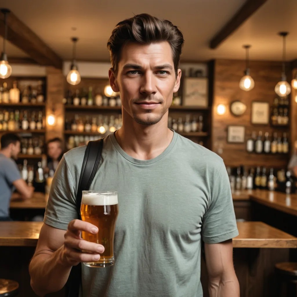 Standing with a Beer Photo Style