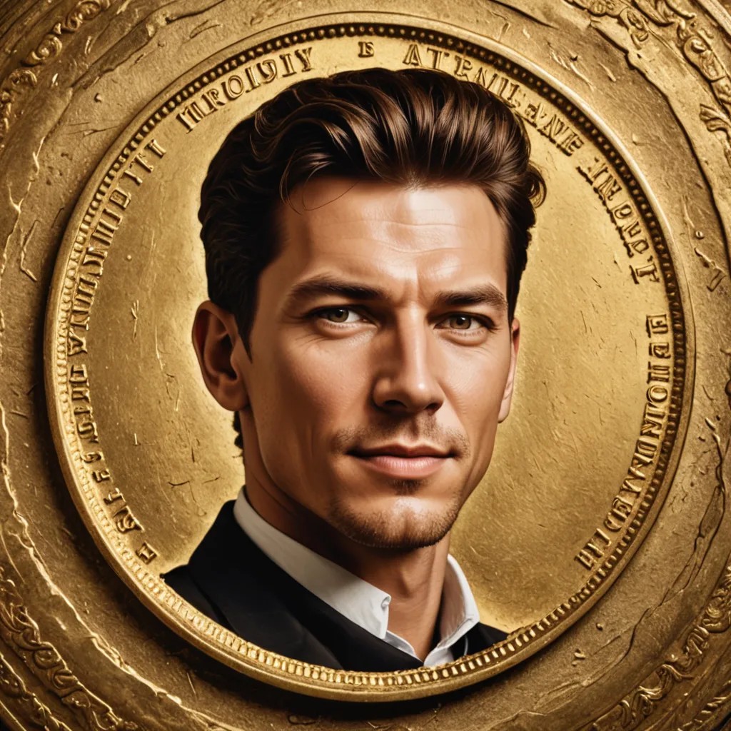 Transforms the Portrait Into an Old Gold Coin Photo Style