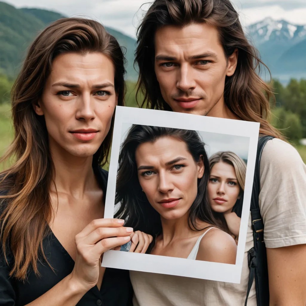 A Beautiful Woman Crying While Another Beautiful Woman Holds Her Photo Style