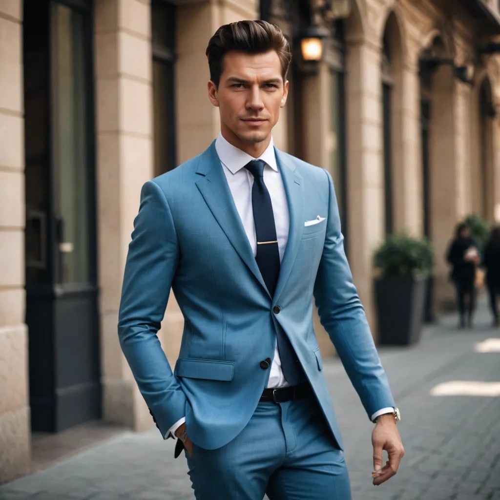 A Man in a Stylish Suit Photo Style