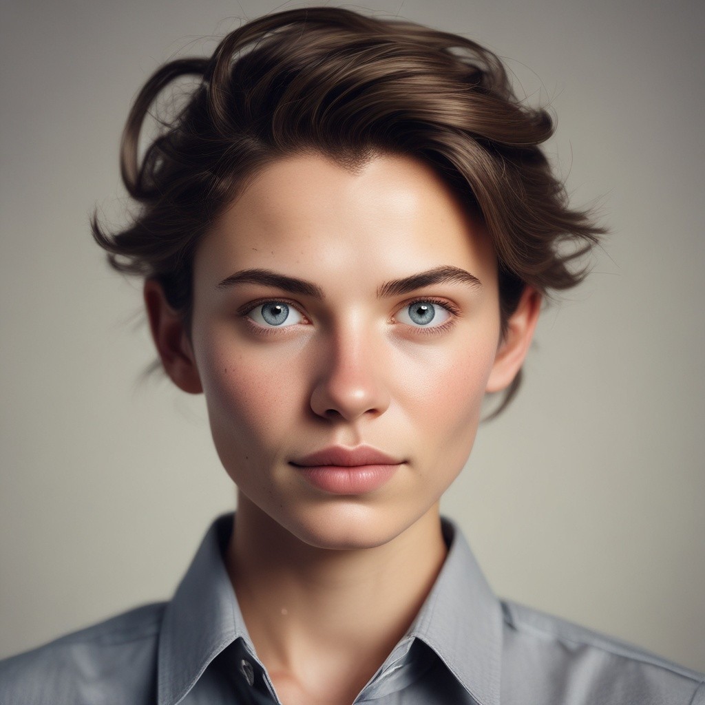 Androgyne Face Photo Style