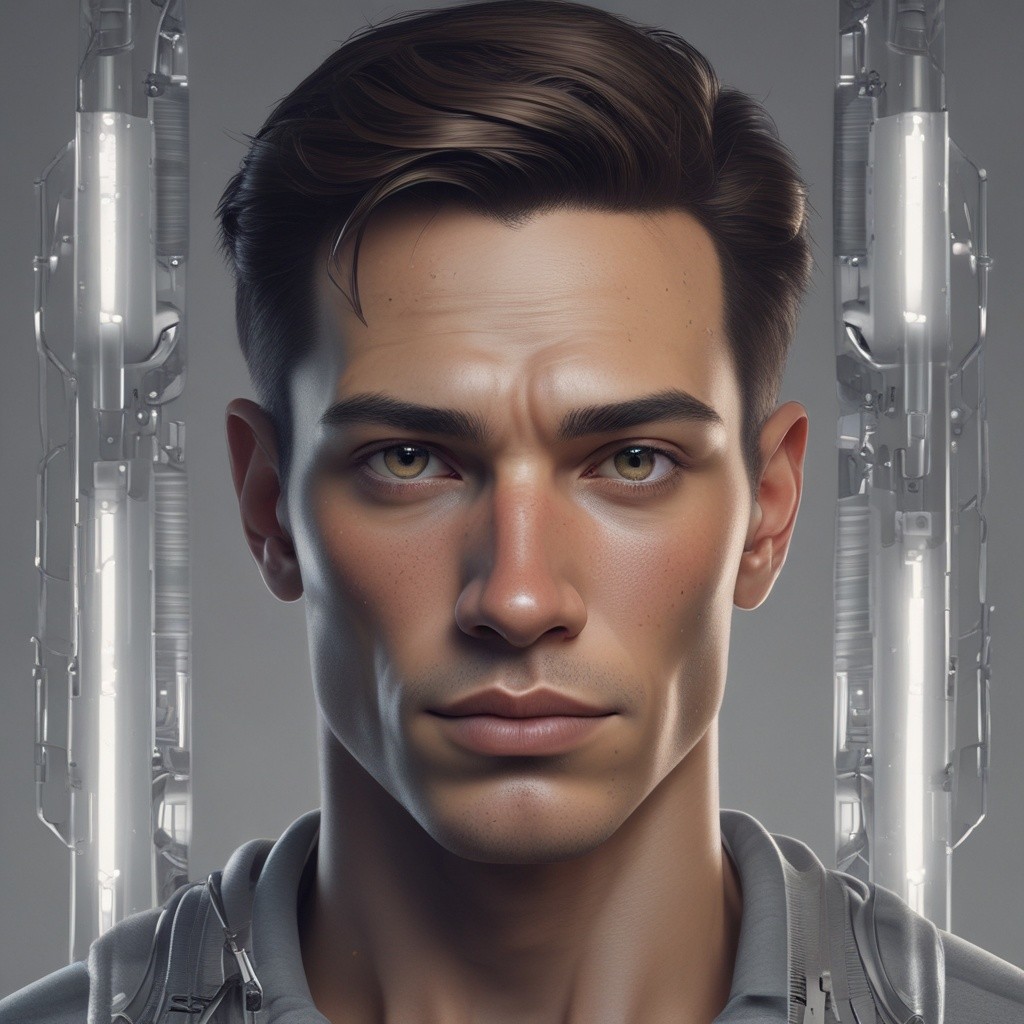 Half Robot Photo Style