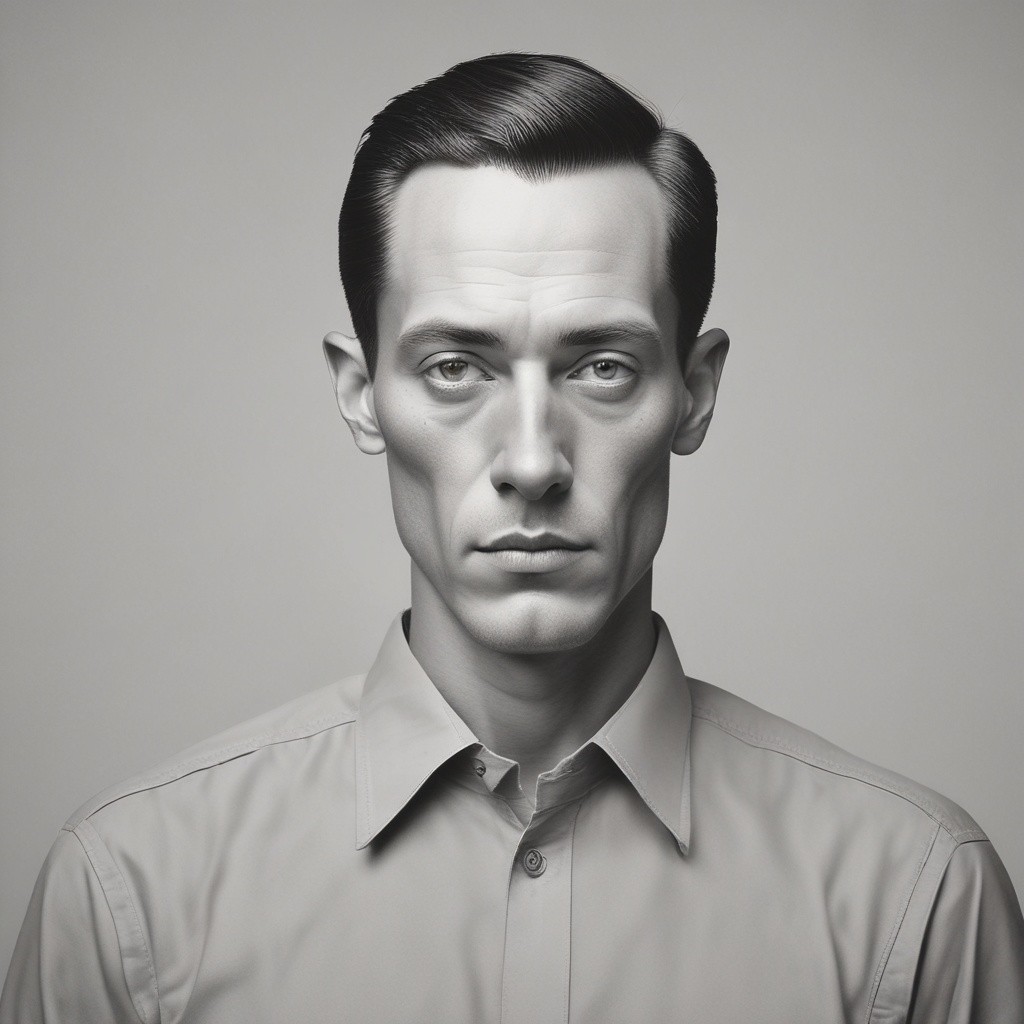Minimalist Bauhaus Portrait Photo Style