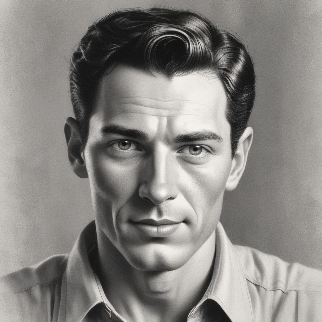 Pencil Sketch, 1940s Photo Style