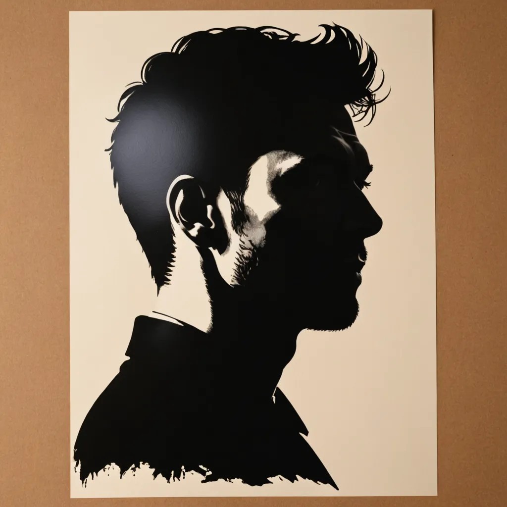 Silhouette Stencil Portrait Photo Style