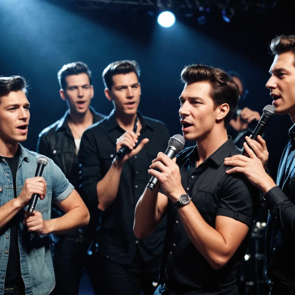 Singing with the Music Band Photo Style