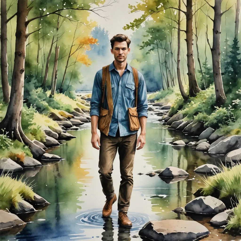 Watercolour Inspired by Creek/Woodland Photo Style