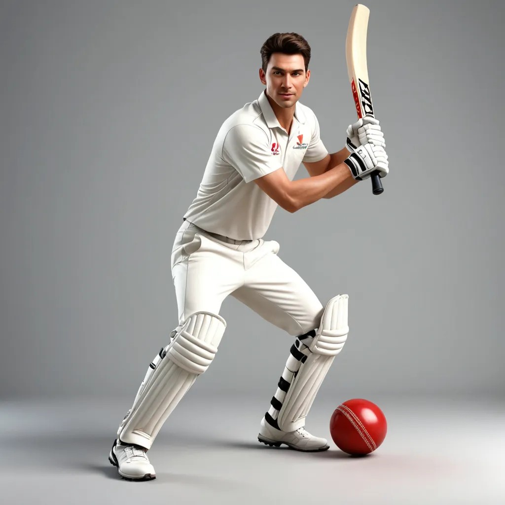 3D Animated with Cricket Ball Photo Style