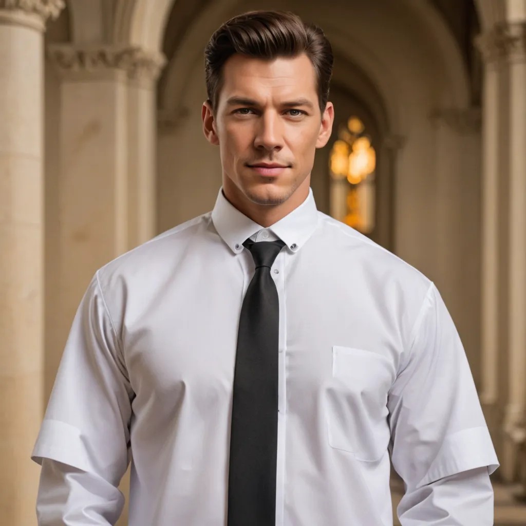 Apostle Clergy Attire with Full Collar Clergy Shirt Photo Style