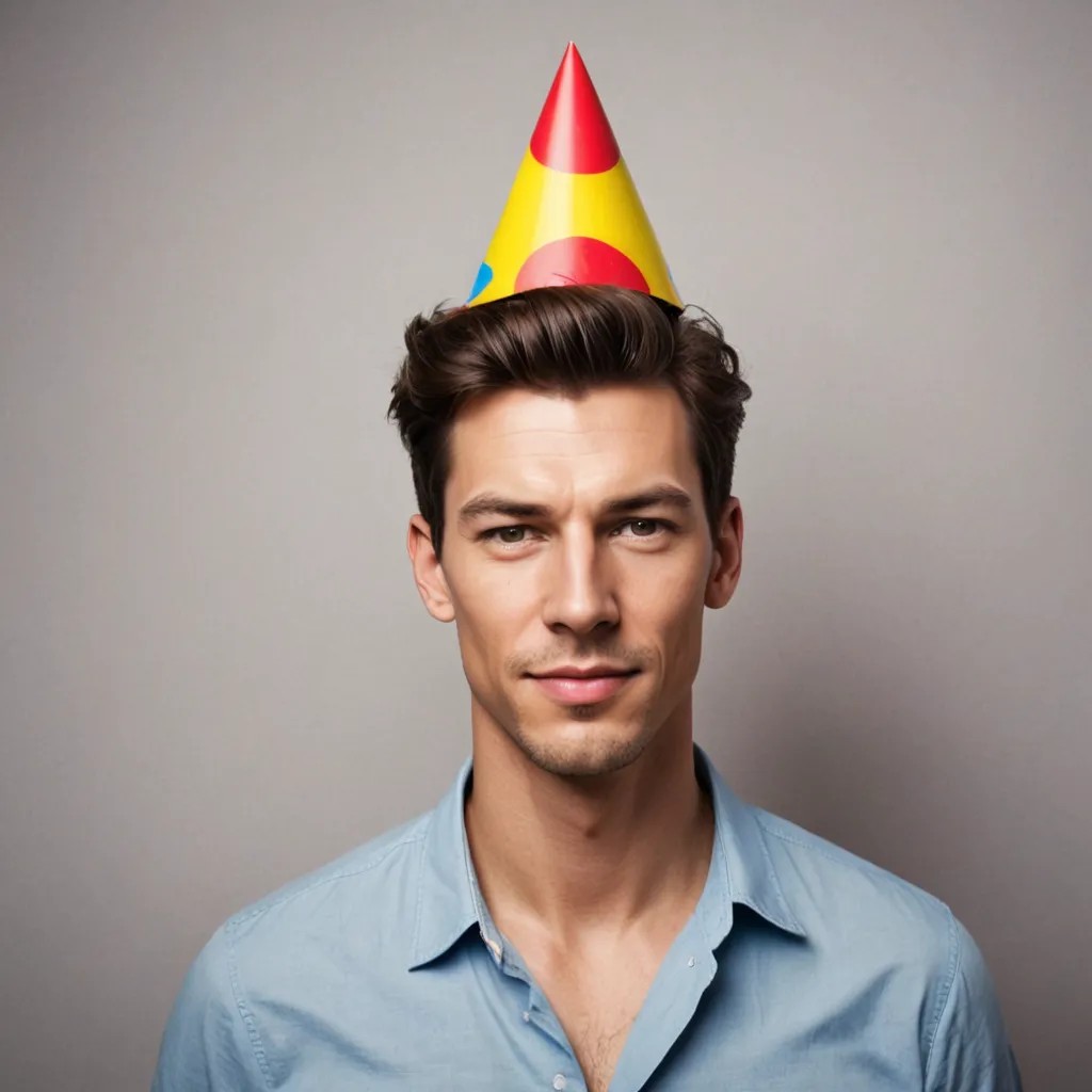 At a Party with Party Hat Photo Style