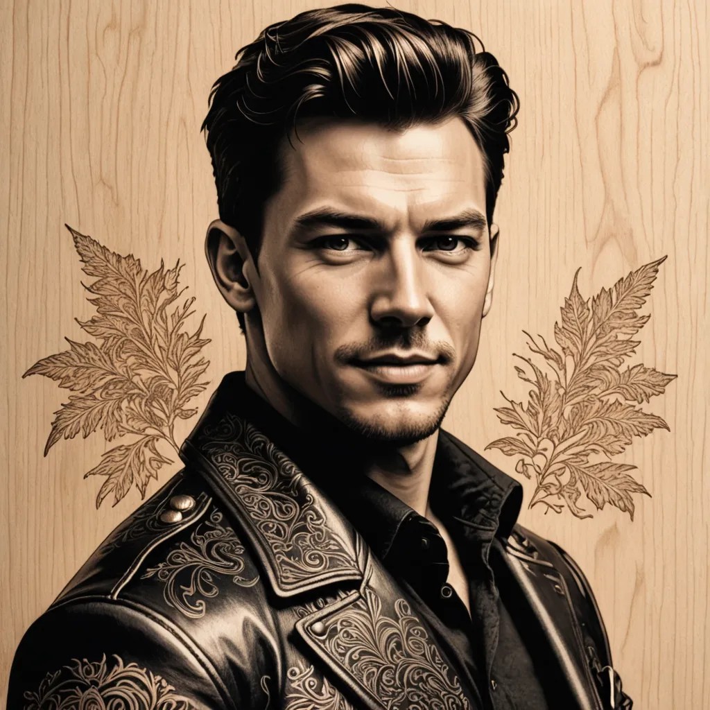 Black Laser Engraving Photo Style