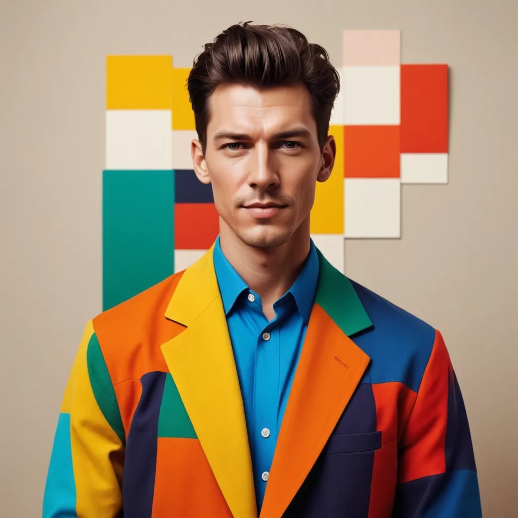 Geometric Color Blocks Photo Style