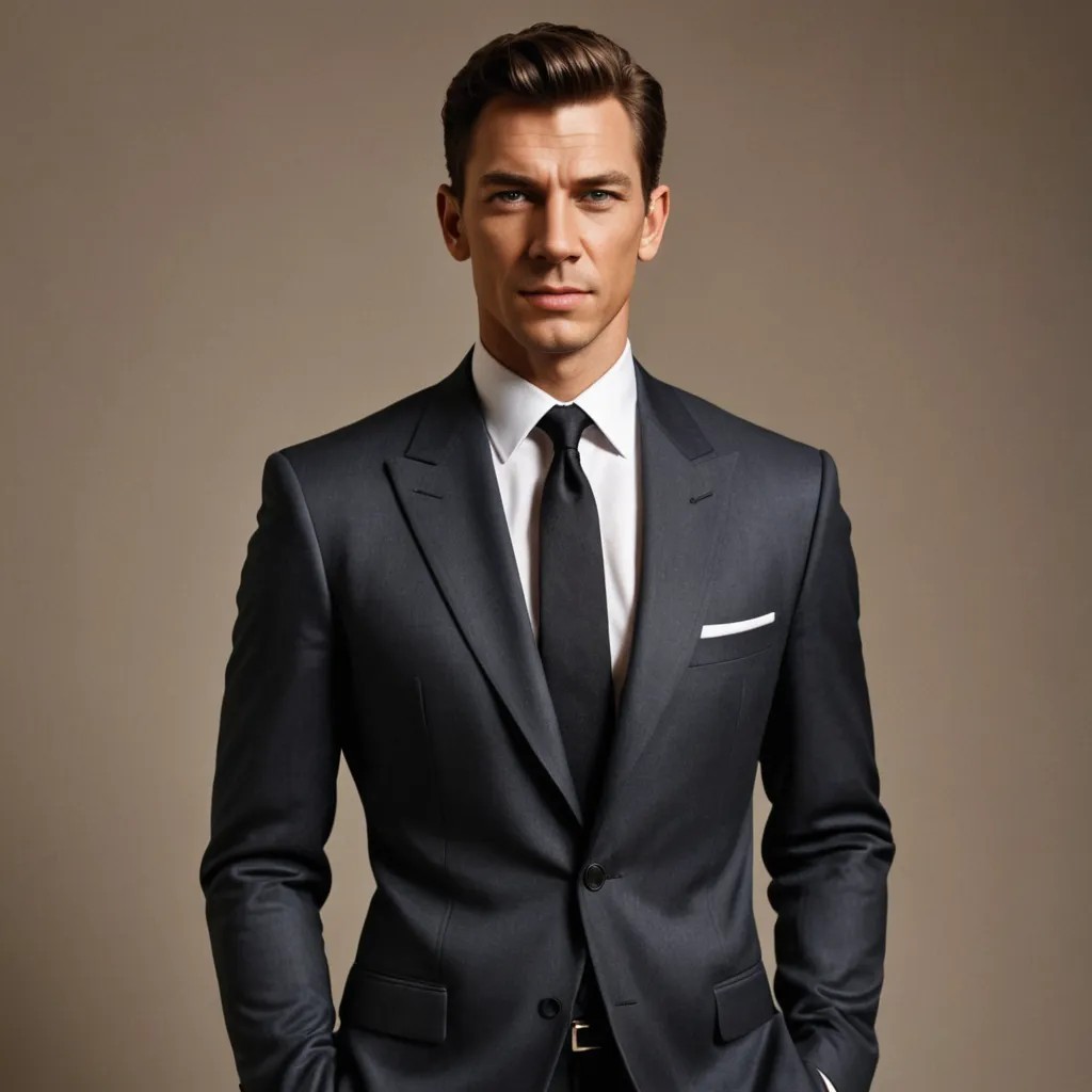 James Bond Suit and Tie Photo Style