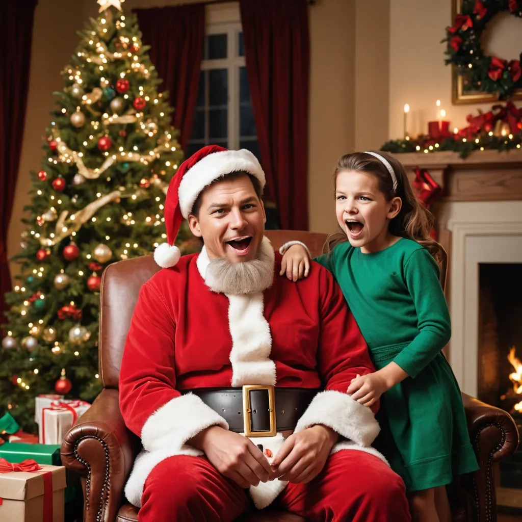 Kids Screaming on Santa’s Lap Photo Style