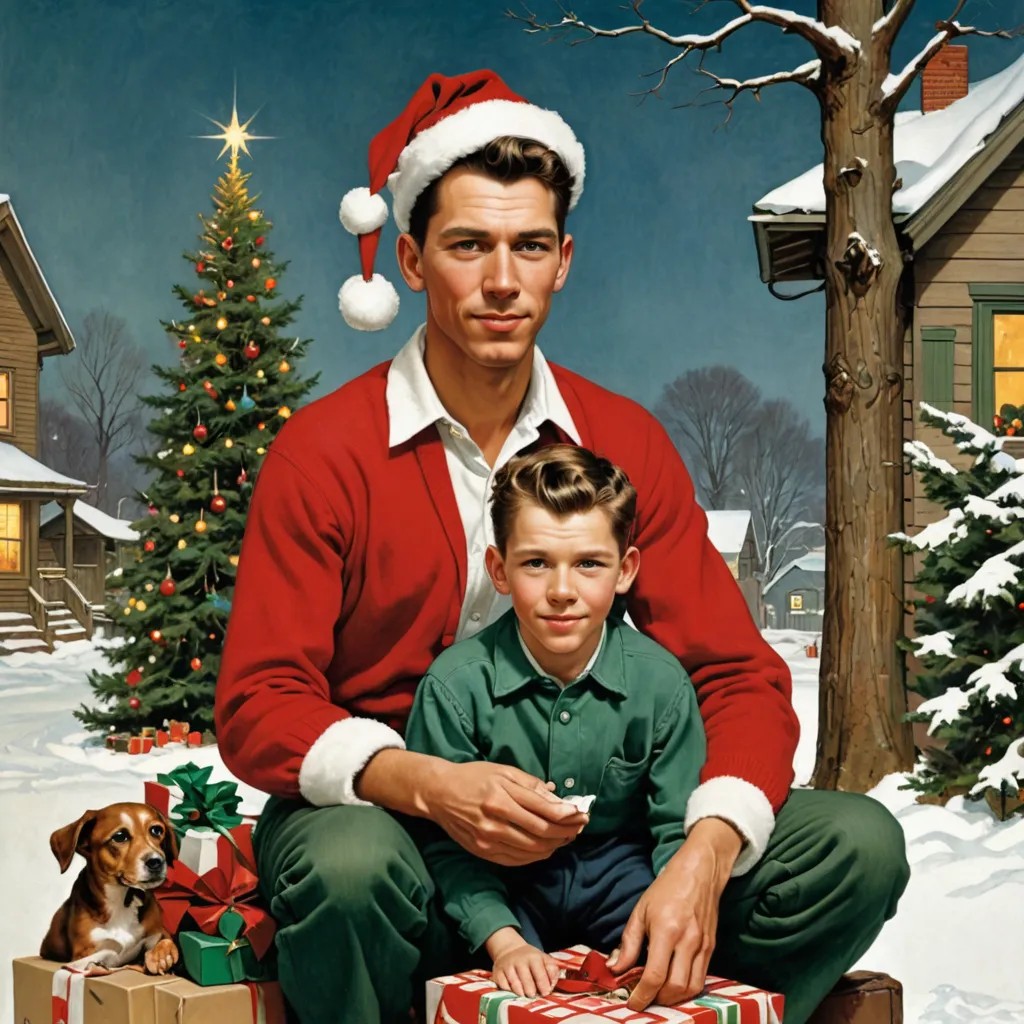 Norman Rockwell Christmas Photo Style