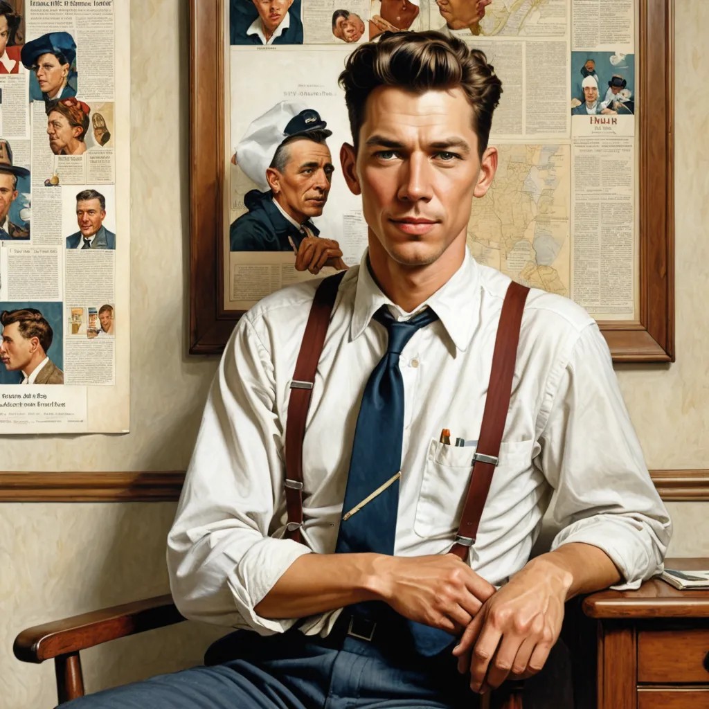 Norman Rockwell Painting Photo Style