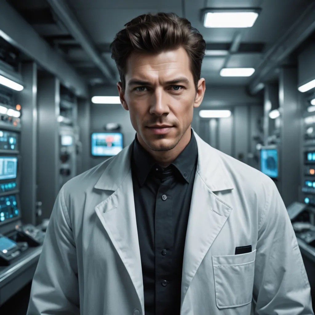 Nuclear Scientist from a Sci-Fi Movie Photo Style